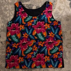 Floral Sleeveless Top - Multicolor